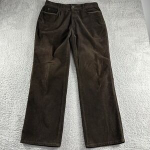 Calvin Klein Corduroy Pants Mens 33x31 Brown Vintage Washed‎ Cotton - Flaw